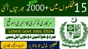 Government 2000+ Jobs in 15 Departments